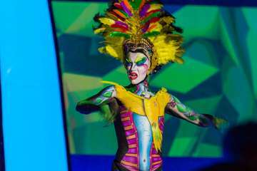 Concurso de maquillaje corporal del Carnaval de Las Palmas de GC (Foto Antonio Rico)
